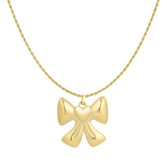 Gouden ketting met grote strik