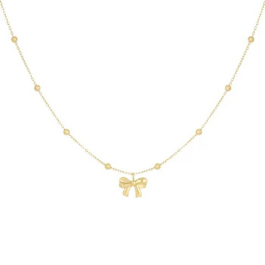 Gouden ketting met strikje