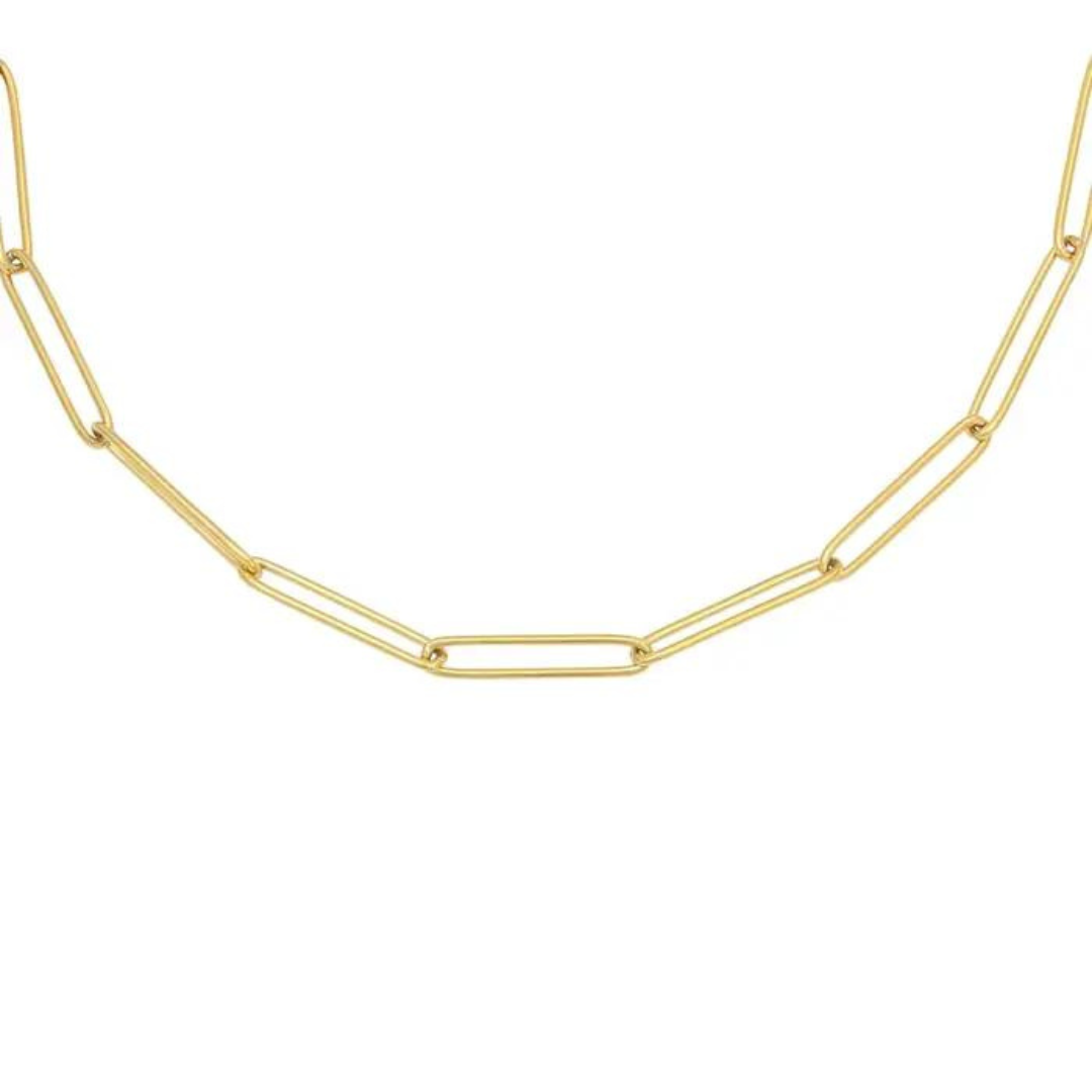 Gouden schakelketting fijn