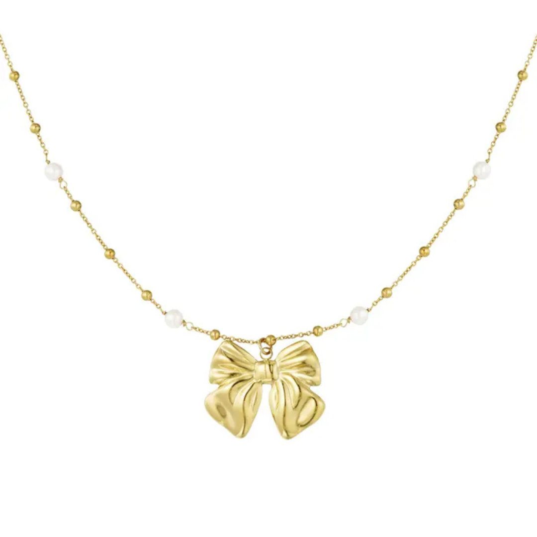 Ketting baby bow goud