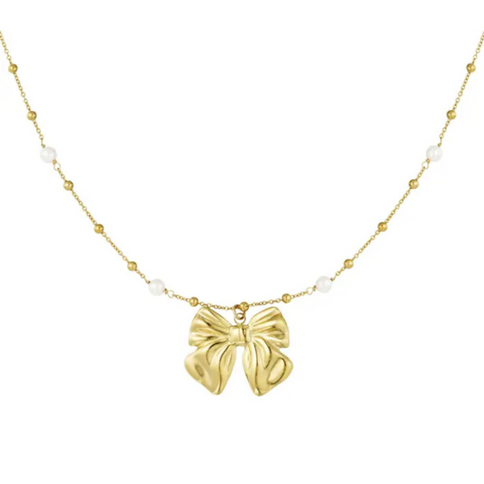 Ketting baby bow goud