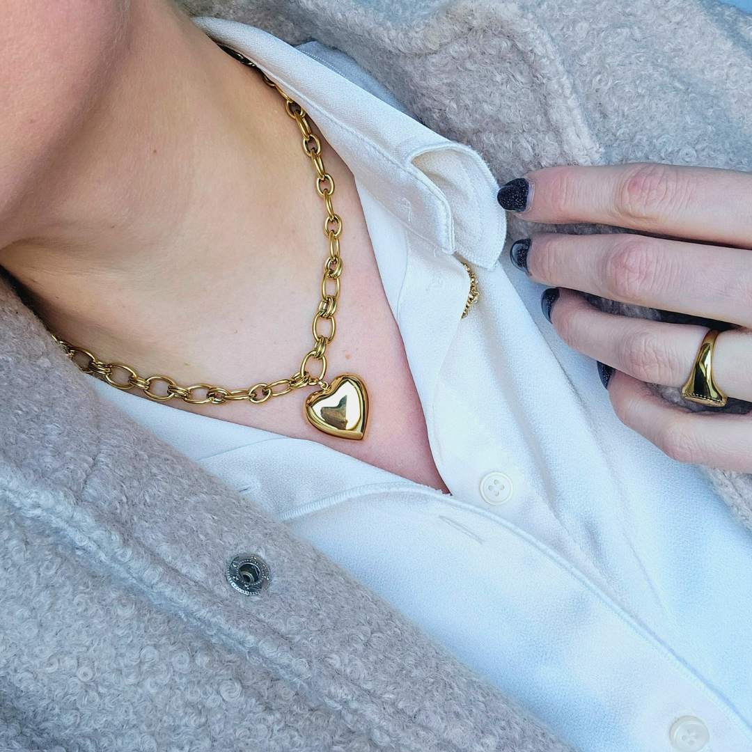 Groot hart ketting