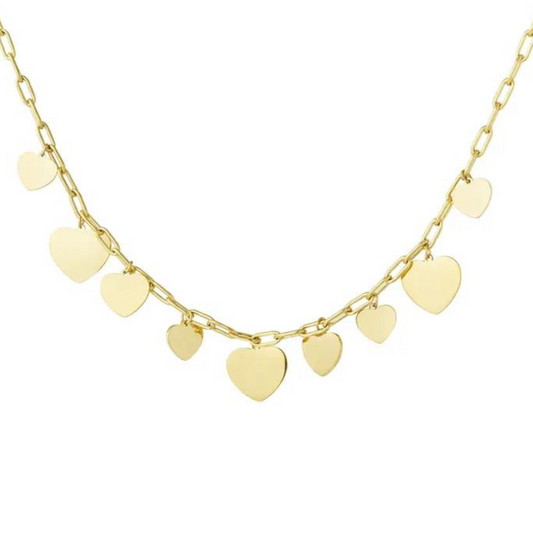 Hartjes party ketting goud