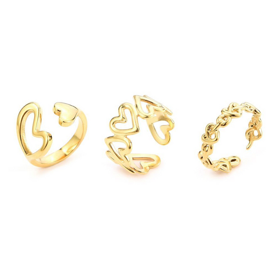Setje hartjes ringen