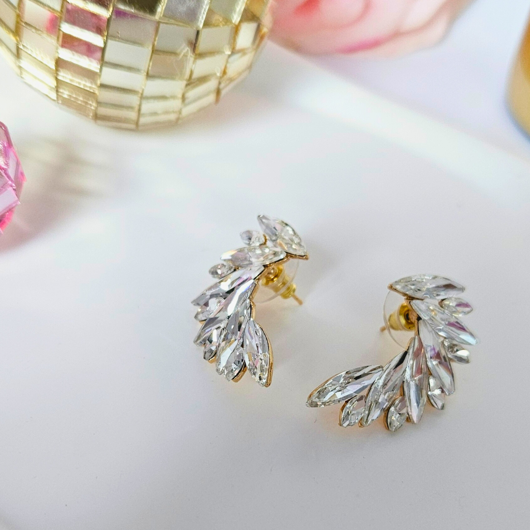 Statement oorbellen crystal