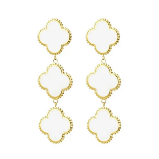 Lucky clover statement oorbellen