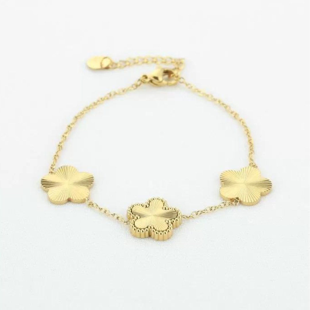 Klaverarmband goud