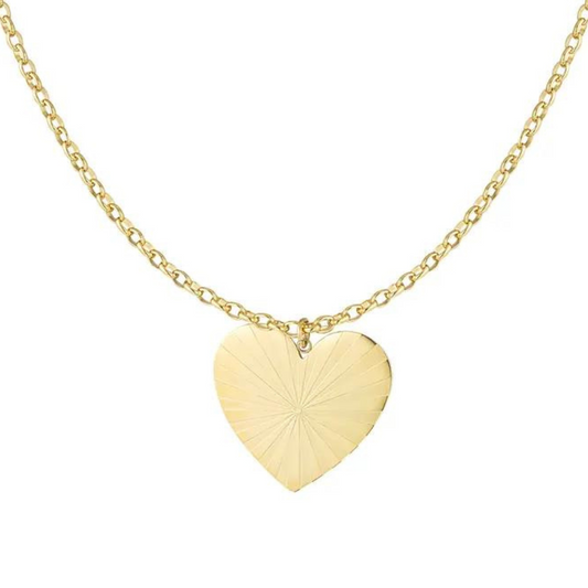 Lange ketting met groot hart