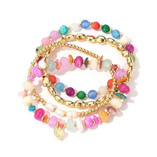 Gekleurde armbanden set