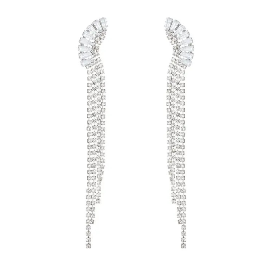 Party sparkle oorbellen zilver