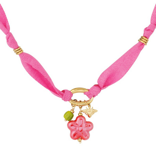 Flower ketting fuchsia