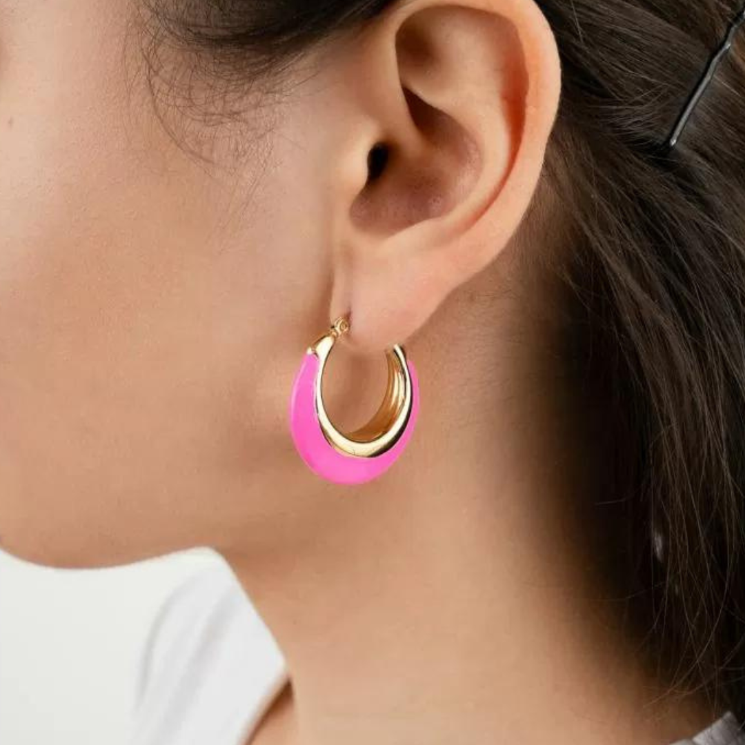 Roze oorbellen