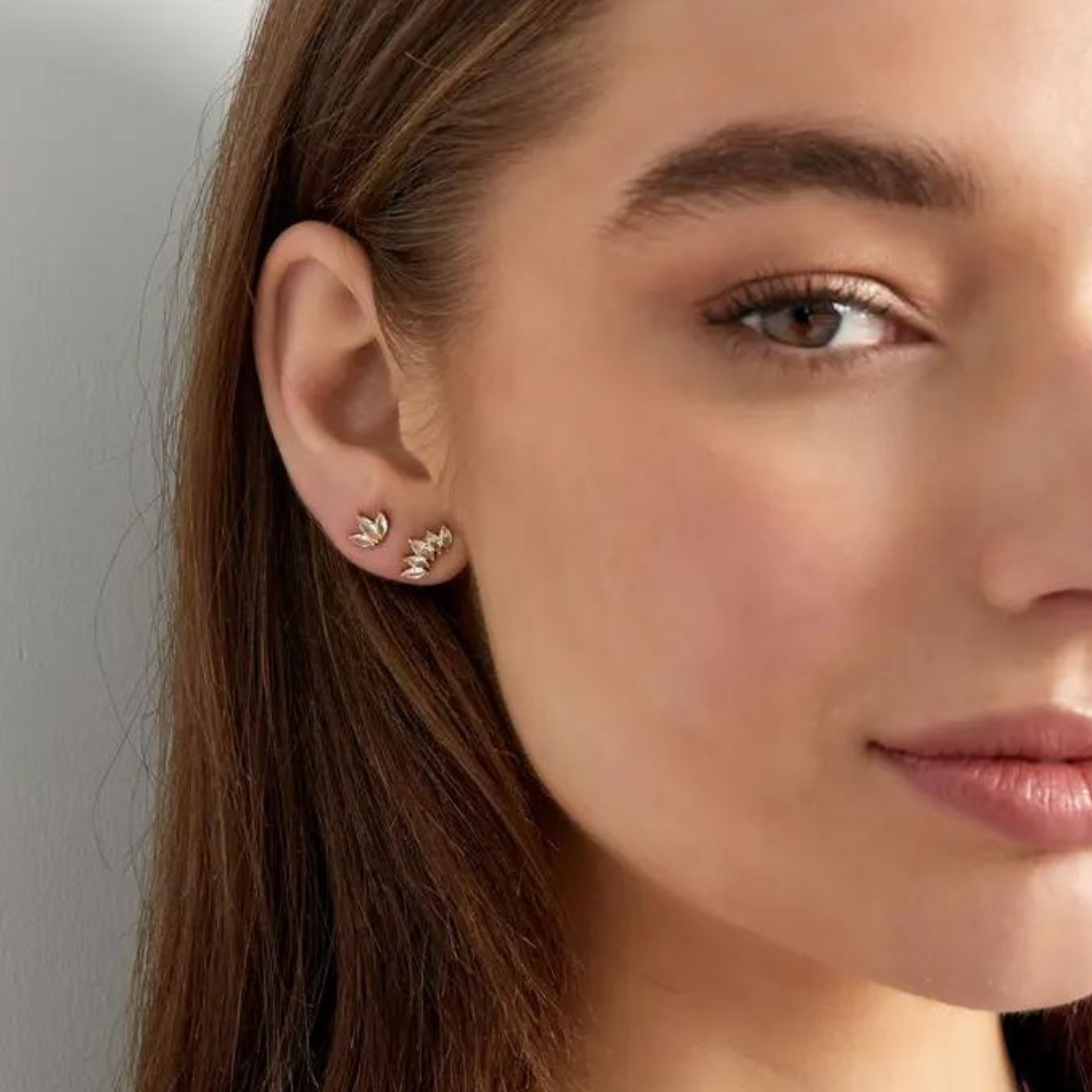 Studs met vijf diamanten