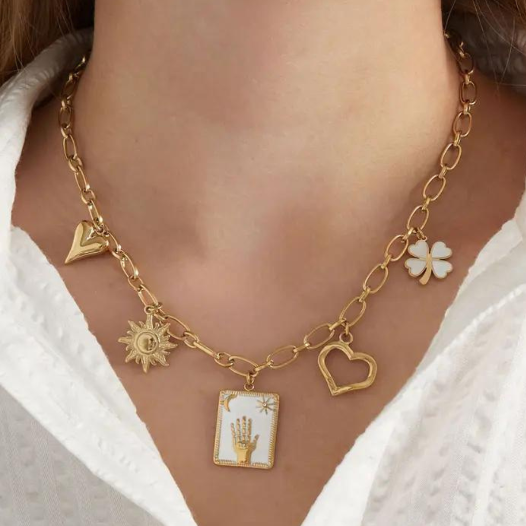 Bedelketting  raise your hand - goud