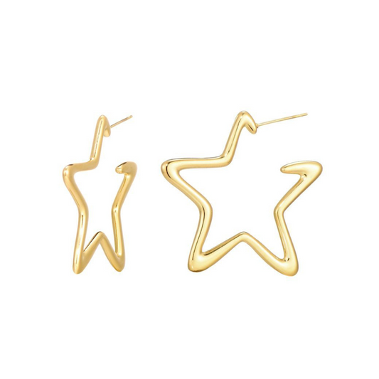 Gouden ster oorbellen