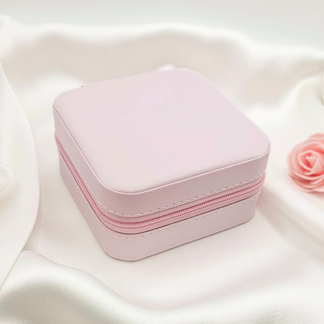 Sieraden doosje vierkant baby roze