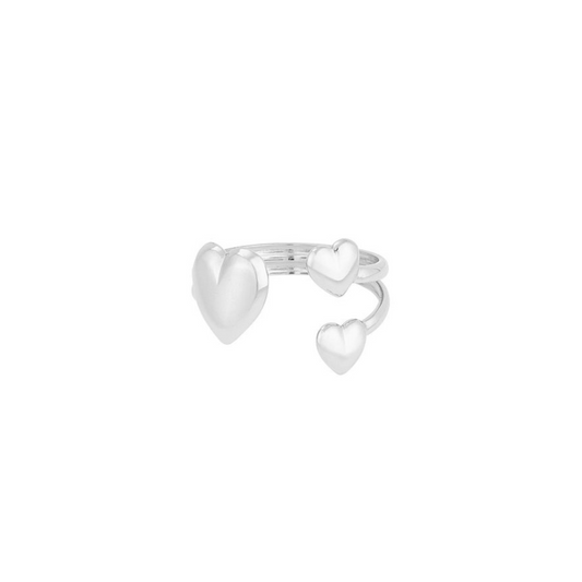 Drie hartjes ring